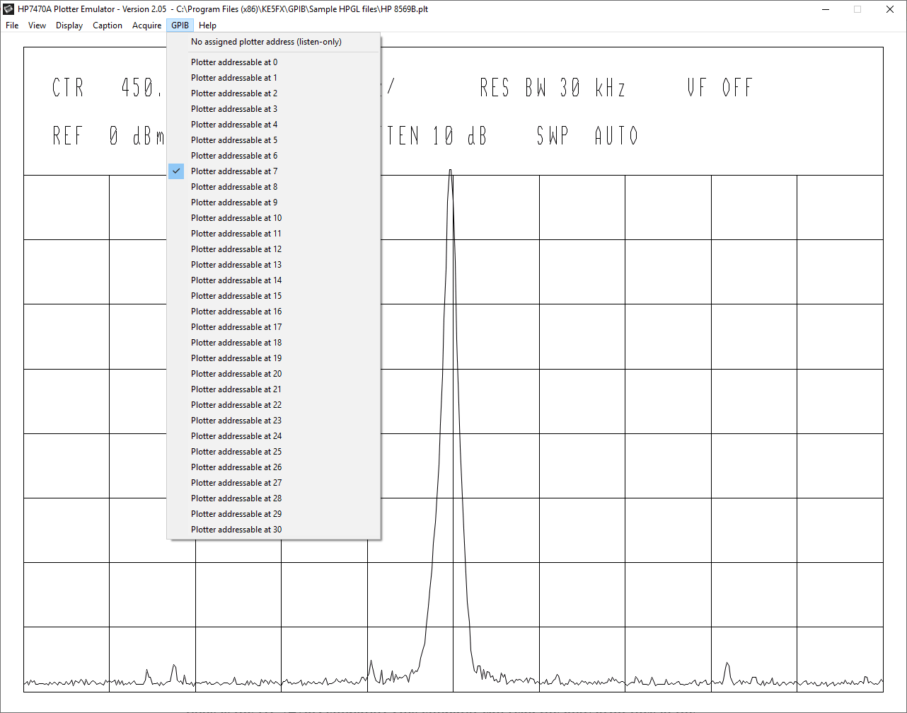 HP 35665A Plot to PC directly from GPIB