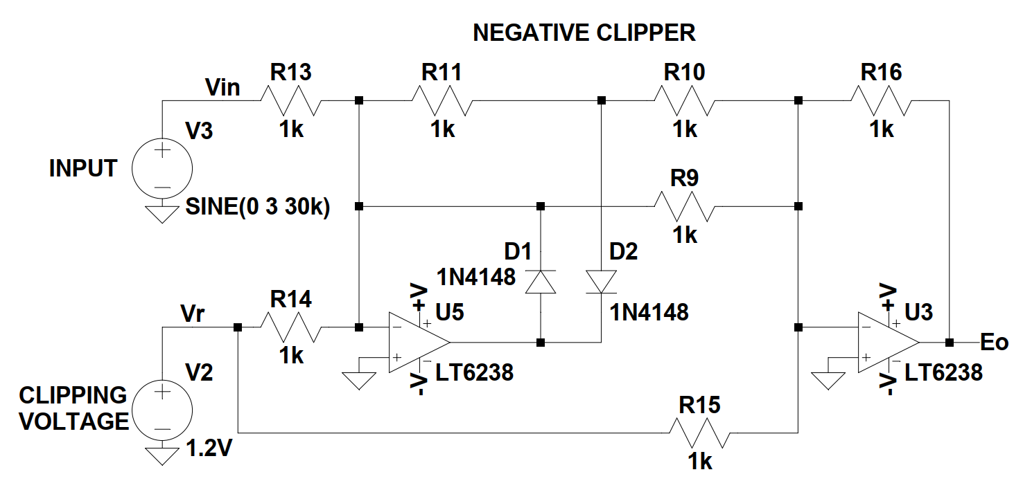 Precision Positive & Negative Clipper using any op amp